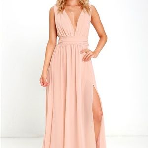 Lulus heavenly hues blush maxi